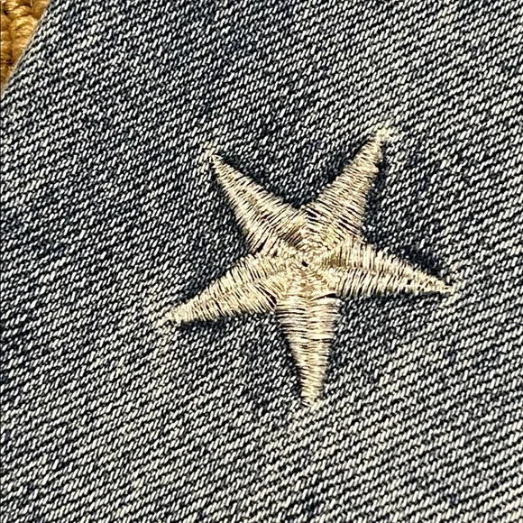 Pistola Charlie High Rise Star Embroidered Straight Leg Jean size 26 Supernova - Picture 12 of 16